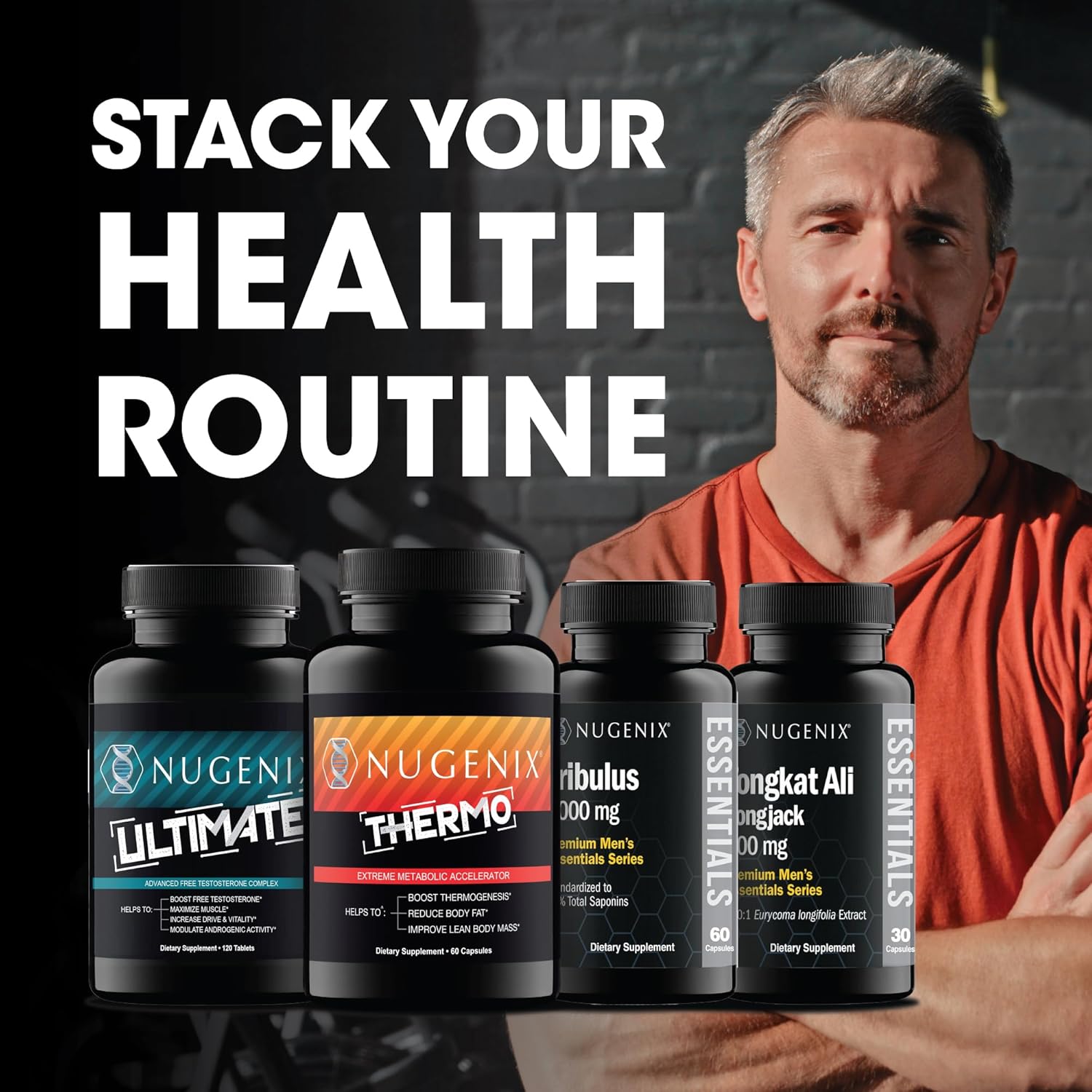 Nugenix Total-T2 - Testosterone Booster and Nitric Oxide Booster for Men, Tesnor, S7, ElevATP, Tongkat, Citrulline, Nitric Oxide and Testosterone Supplement for Men (90 Count) - Image 5