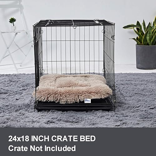 Miniatura 9 de ANWA Cama para perros tamaño mediano, cojín lavable para caja de perro, almohadilla para caja de perro, perros grandes Gris,Gris claro,Camello