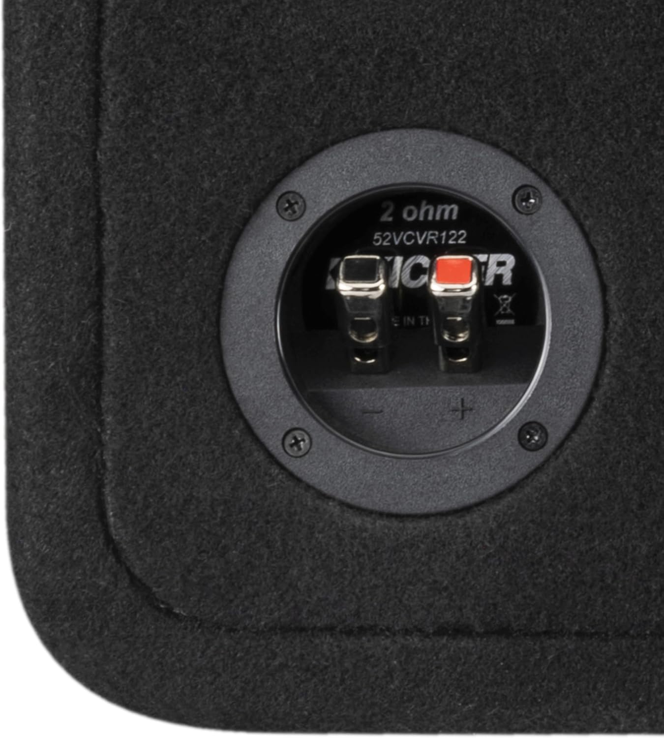 KICKER 52VCVR122 CompVR Loaded Subwoofer Enclosure, 400 Watts RMS, 2-Ohms Impedance