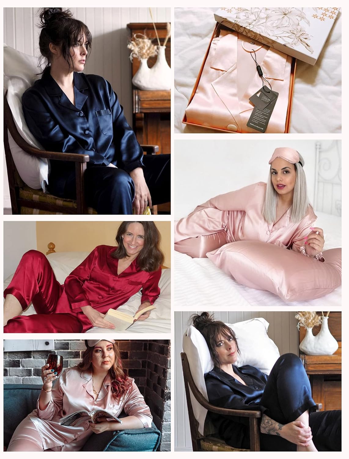 LilySilk Silk Pajamas for Women Pure Full Length Long 22 Momme 100% Mulberry Silk Luxury - Image 8