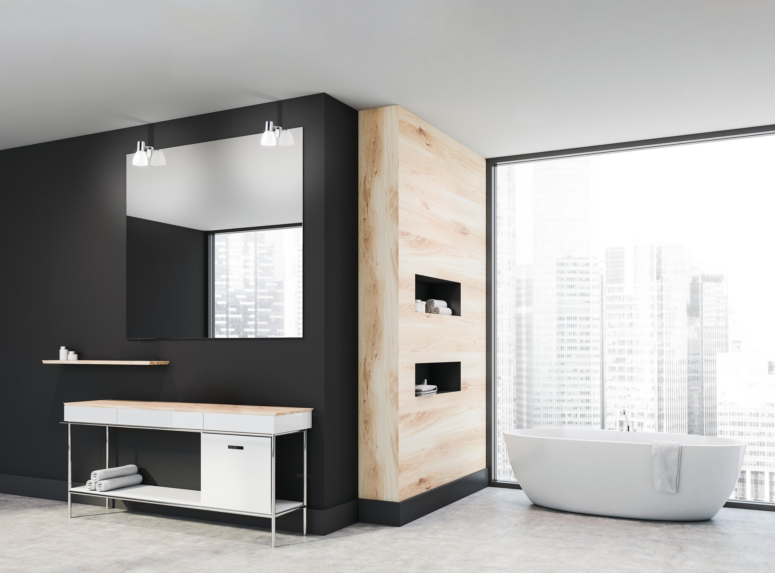 Eglo Lámpara de espejo con adhesivo, aplique de pared de metal y cristal opalino mate, lámpara para cuarto de baño en cromo, blanco, luz antihumedad, IP44, casquillo E14