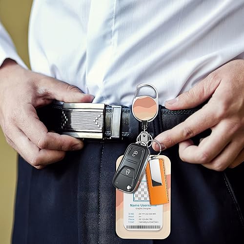 Miniatura 4 de LRITER Soporte para insignia y clip retráctil resistente, soporte para tarjeta de identificación con carrete retráctil para profesor, enfermera.