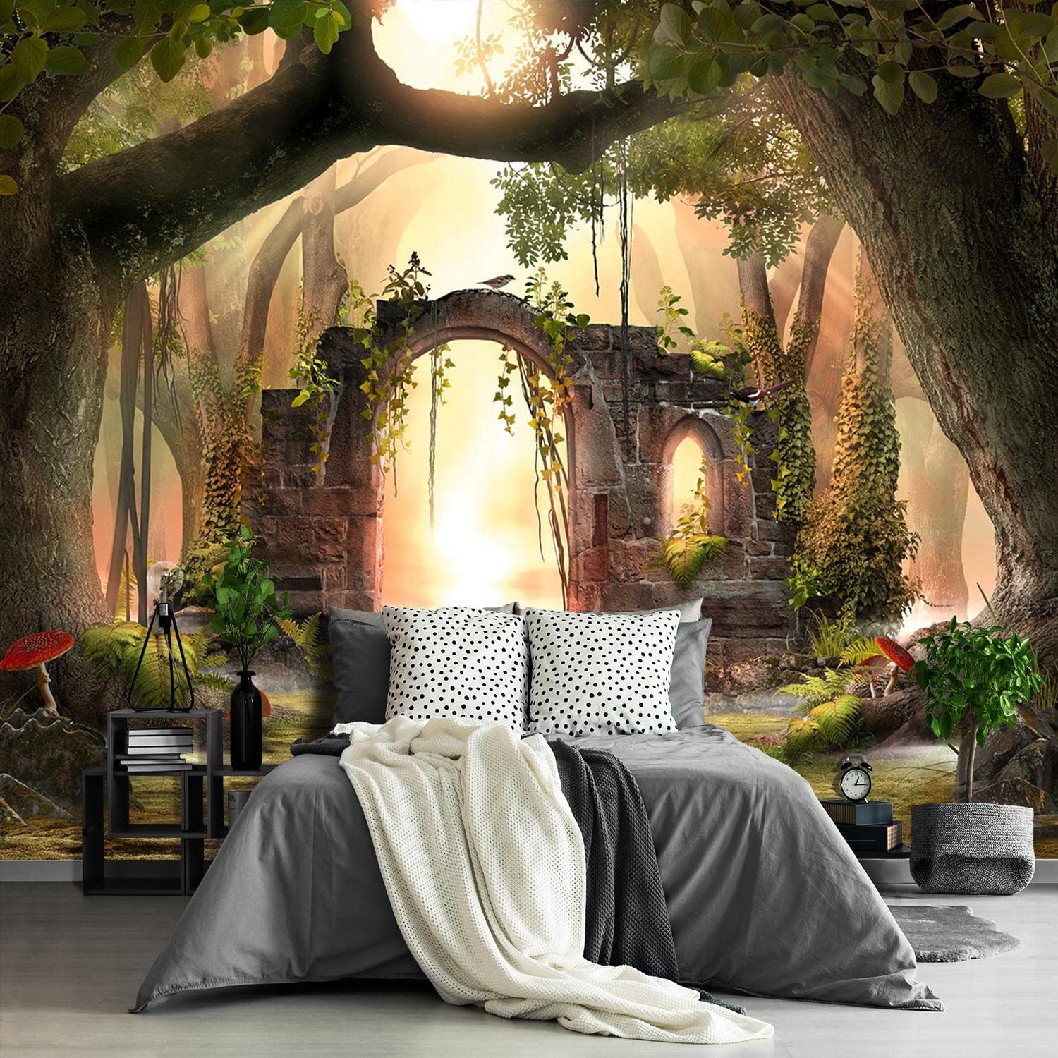 Amazon.com: Fightal - Wall Mural Forest Tree Wall Art Decor Large ...