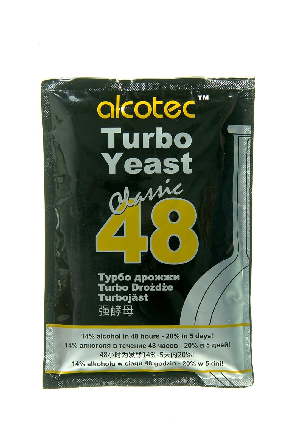 Alcotec Classic 48 Turbo Yeast | Brewers Yeast Powder | Wine Yeast for Wine Making | Dry Yeast | Nutritional Yeast | (Pack of 6)