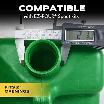 EZ-Pour Spout Kit A1 Adapter Set (Pack of 1), Universal Container Spout Replacement, Prevent Spills, Container Nozzle & Industrial Spout (A1)
