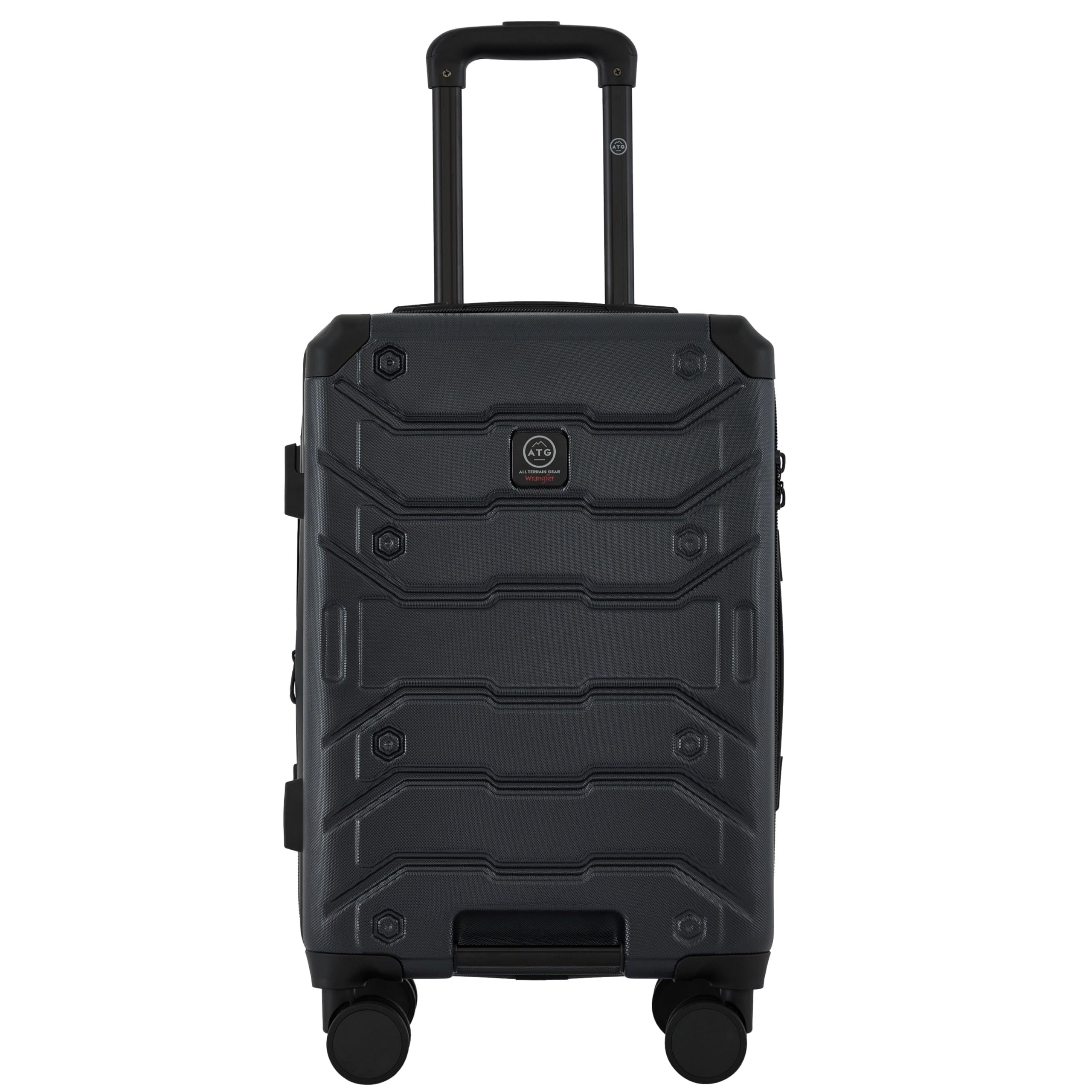 Wrangler ATG Trailway Expandable Hardside Luggage, Jet Black, 22" Carry-On