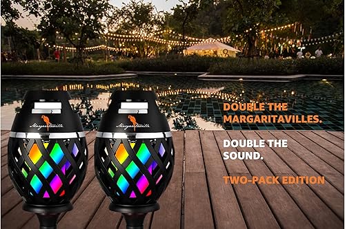 Miniatura 3 de Margaritaville Tiki Torch - Altavoz Bluetooth impermeable, altavoz portátil para fiestas con luces LED multicolor, perfecto para viajes, fiestas,