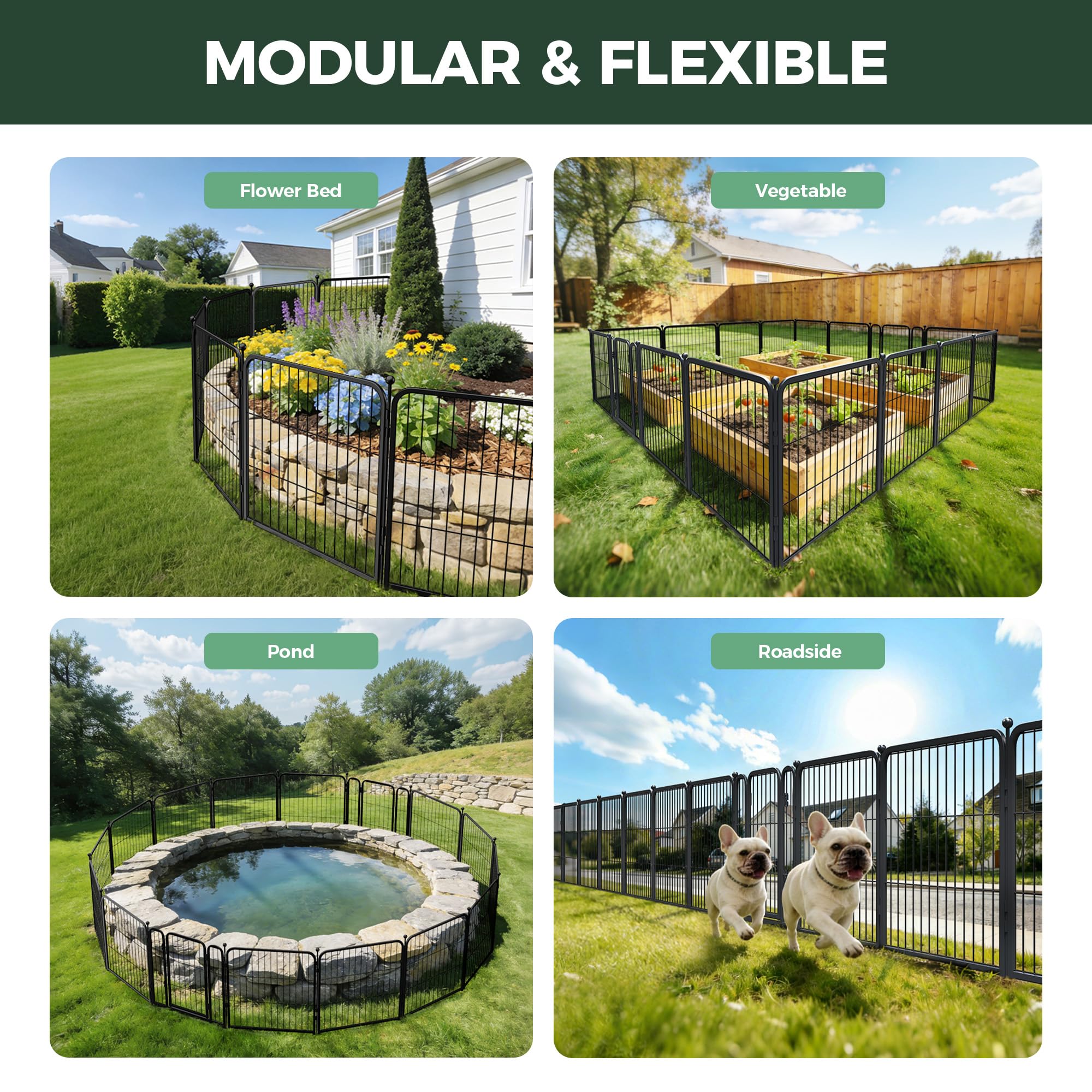 Amazon.com : FXW Garden Fence Outdoor for the Yard – 24in(H) x