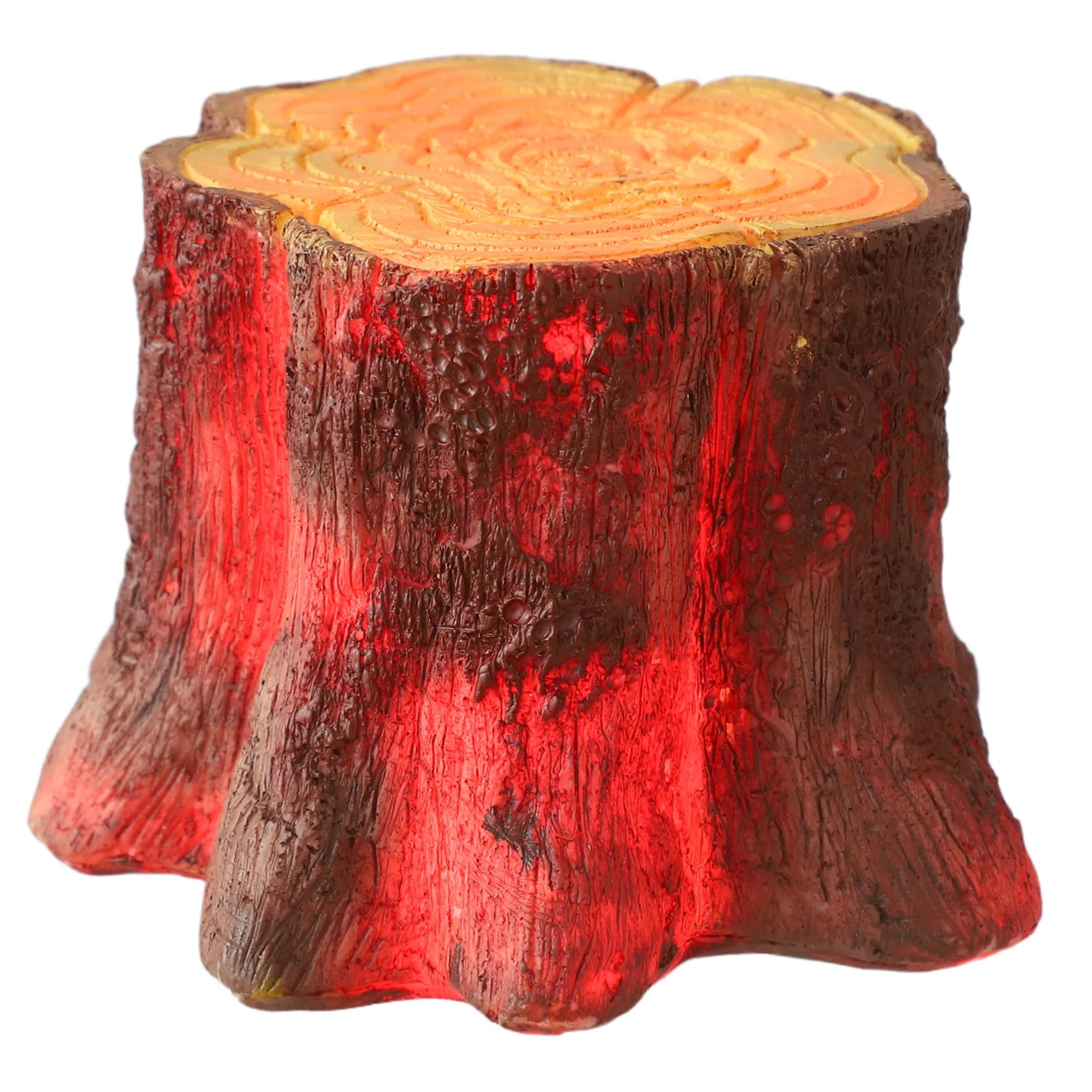 Lampada LED Finta Ceppo Legno con Fiamma Tremolante Luce Notturna USB da Tavolo in Resina Realistica Decorazione Ambientale Naturale e Romantica per Casa e Ufficio Lampada Compatta