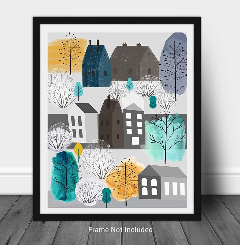 Scandinavian Modern Wall Art Print Abstract Mid Century Shades