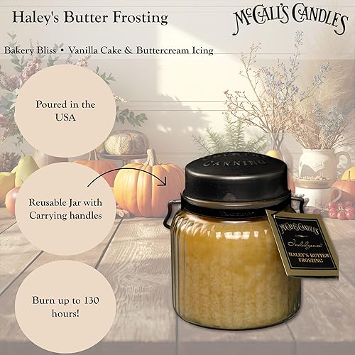 Vista 161 de McCall's Candles Manzanas y calabazas Vela perfumada de 18 onzas Colección Indulgence Doble mecha Tarro ranurado Vertido en Estados