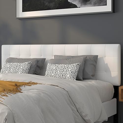 Miniatura 25 de EMMA + OLIVER Cabecero acolchado capitoné tamaño Queen en tela gris oscuro Gris-oscuro,Beige,Marrón oscuro,Gris,claro,Blanco,Negro