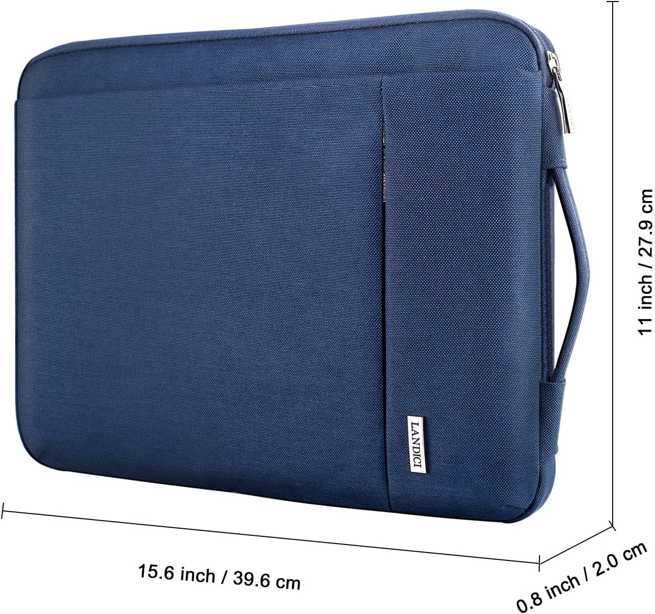 LANDICI 360° Protective Laptop Sleeve 15.6 Inch for MacBook Pro 16 M2/M1,MacBook Air 15,Computer Bag Carrying Case for 15-16 Inch HP Dell Asus Lenovo Notebook, Slim, Shockproof, Waterproof, Blue