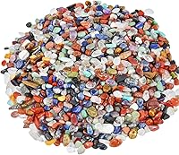 Vista 17 de SUNYIK Piedras de cuarzo verde prehnita/cuarzo cereza, piezas de cristal trituradas en forma irregular, 1 libra (aproximadamente 460 gramos)