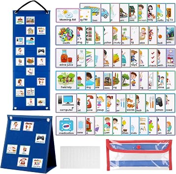 Visual Timetable, Children Visual Now and Next Board Learning Aids Tool | with 70 Picture Cards To Support Communication, Daily Routine Chart for Speech and Language, ASD, Autism, Preschool