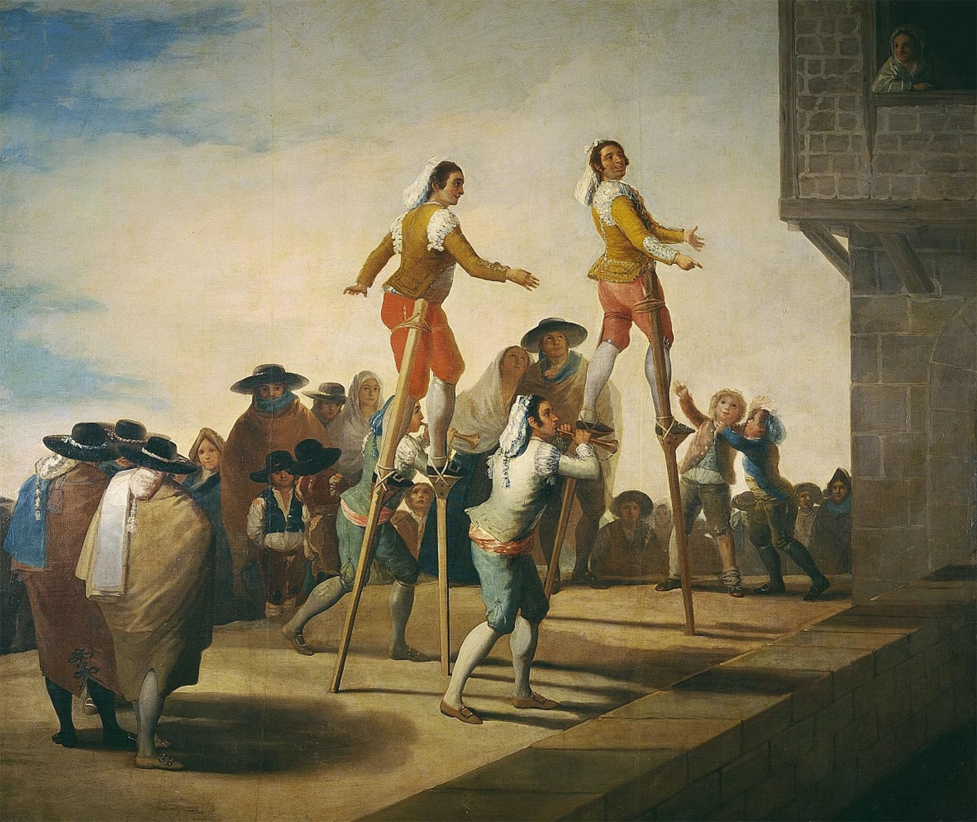 SERENDIPITP Retro Picture Poster Wall Art Pictures Painting Los Zancos by Francisco De Goya Wall Art Canvas Print for Wall Decor 60x90cm