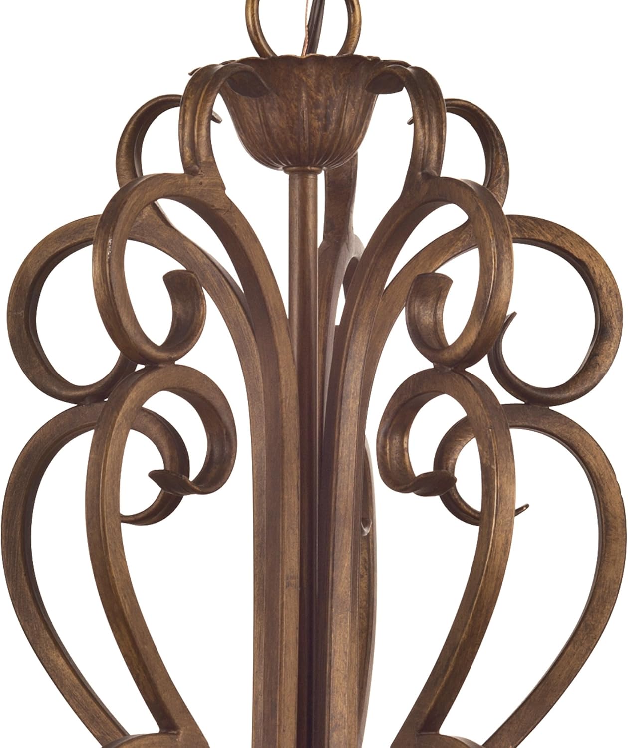 Crеаtіvе Prоduсt Westinghouse Lighting 6220600 Regal Springs Five-Light Interior Chandelier, Ebony Gold Finish with Burnt Scavo Glass