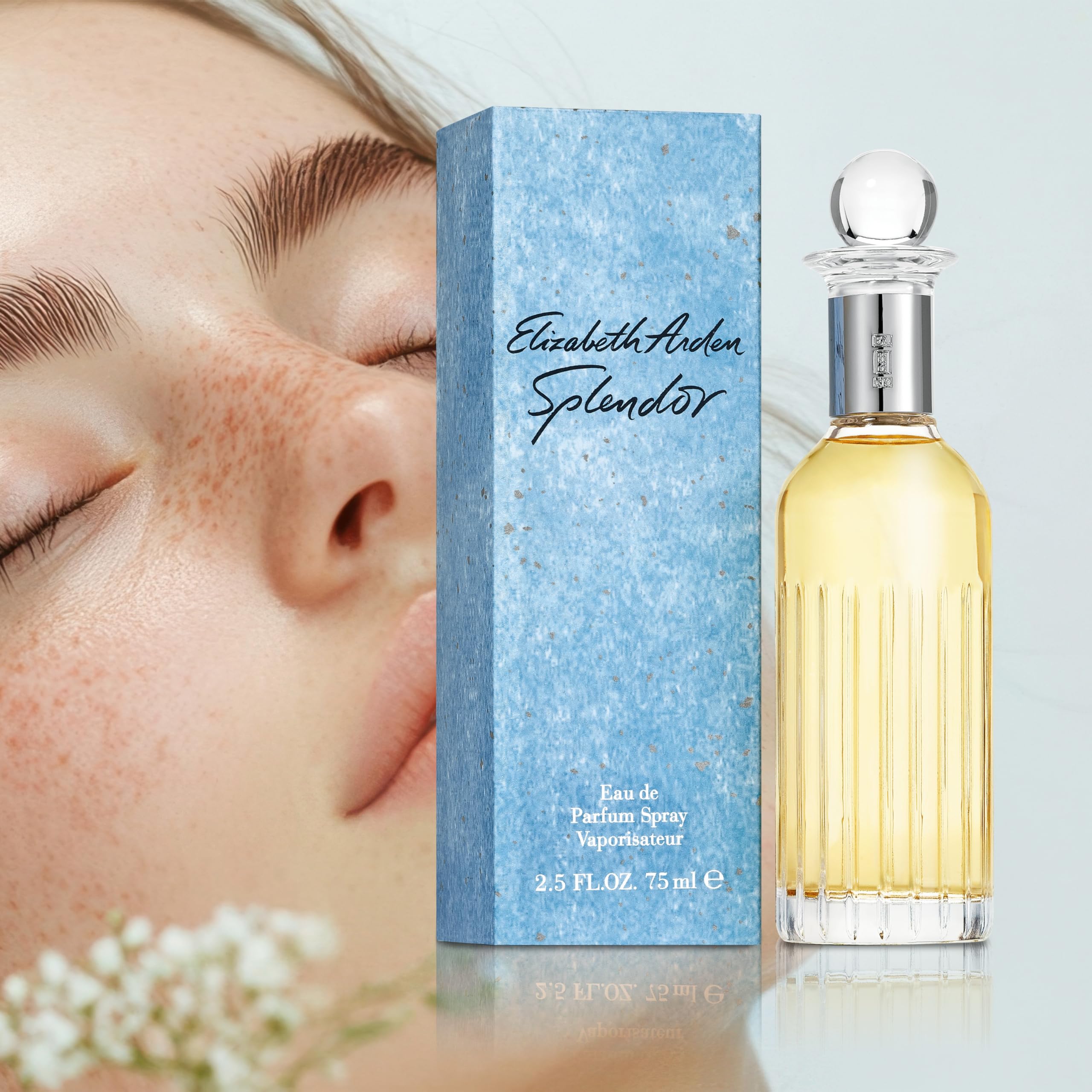 Elizabeth Arden Splendor, Eau de Parfum pour Femme, Senteur Florale et Fraiche | Parfum floral frais créé en 1988, au bouquet de fleurs lumineux et pétillant. Sillage durable et intense pour le quotidien.