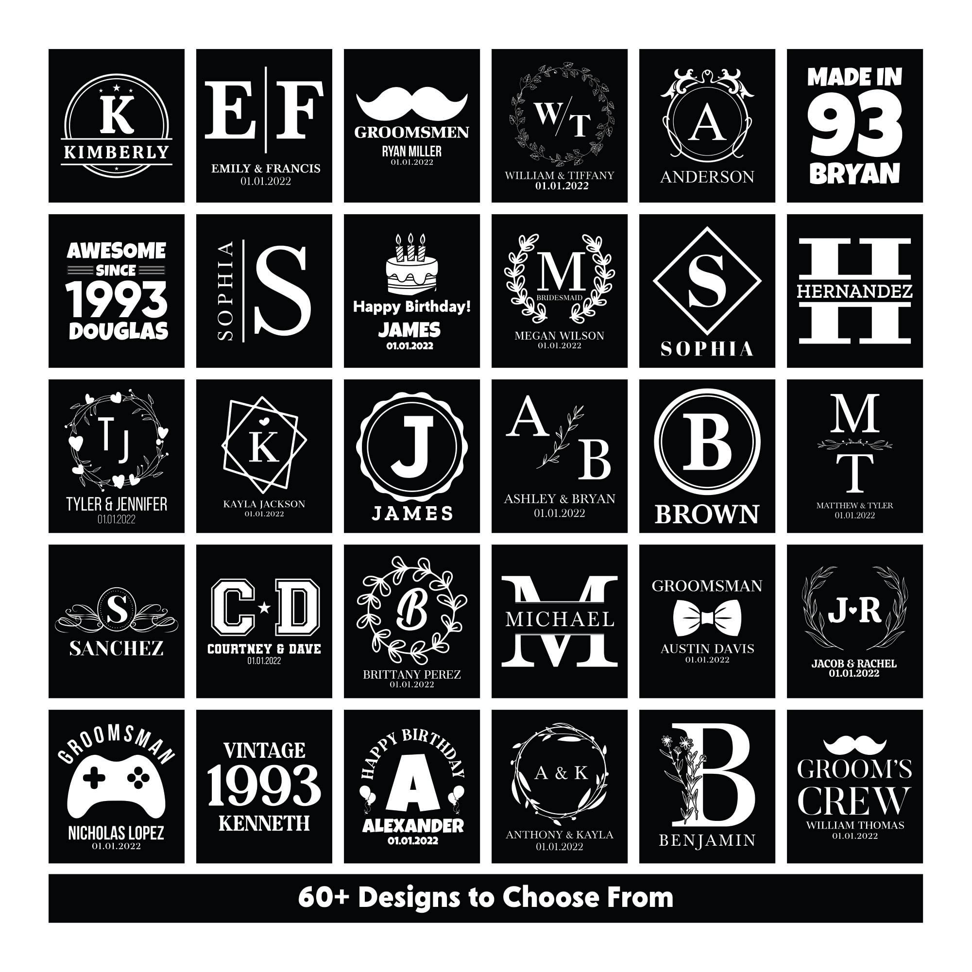 Personalized Custom Smooth Finish Black Moscow Mule Mugs with Monogram Engraved Bar Style Cup, 16 oz | Single