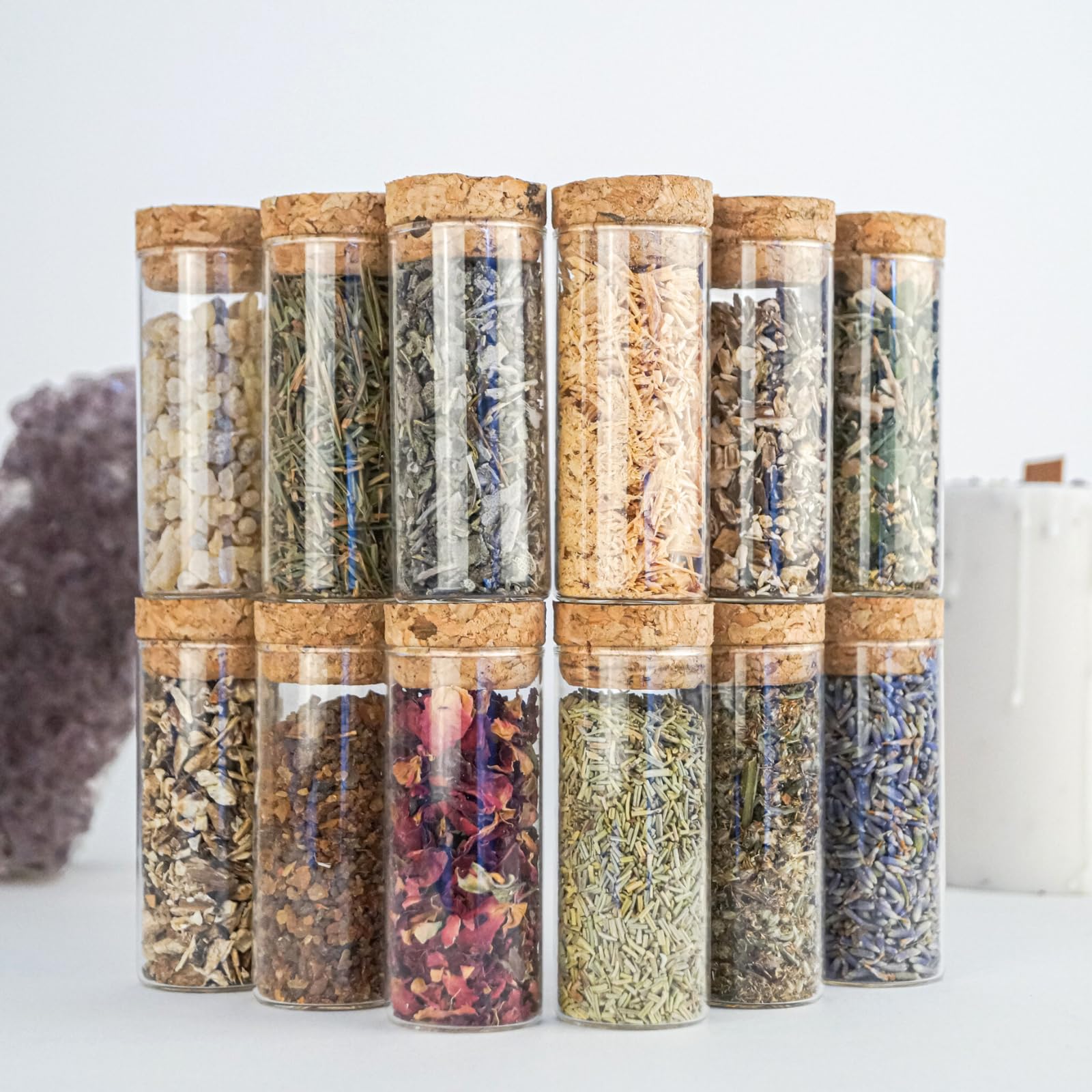NGL DIY Räucherwerk Set für Rituale & Rauhnächte | 12 Premium Räucherwerke, Harze & Weihrauch im Glas | Ideal für Meditation, Neumond, Vollmond, Hausreinigung