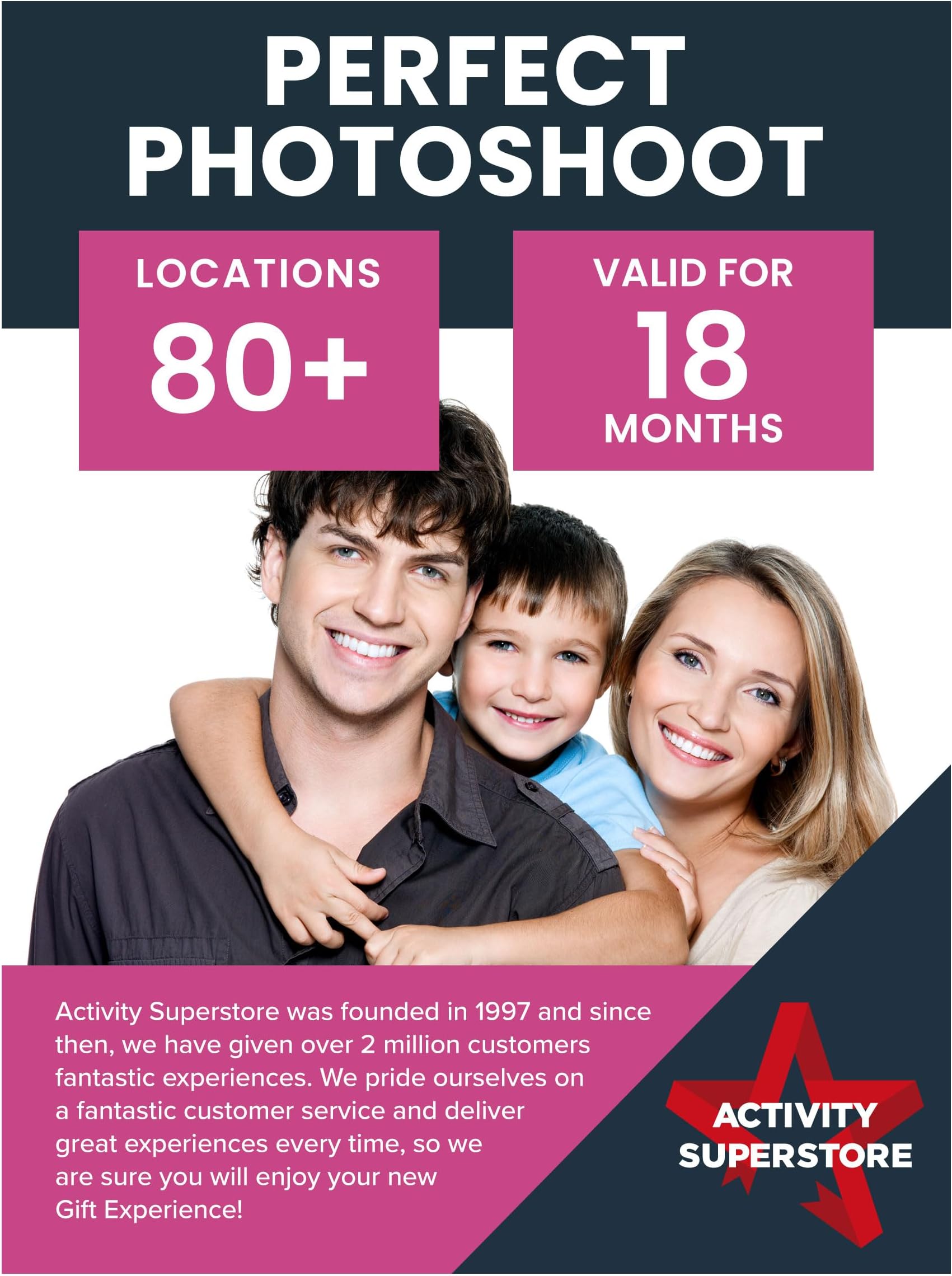 Perfect Photoshoot Gift Experience Voucher, 100 Options to Choose from, Experience Days, Beauty Gifts, Photography