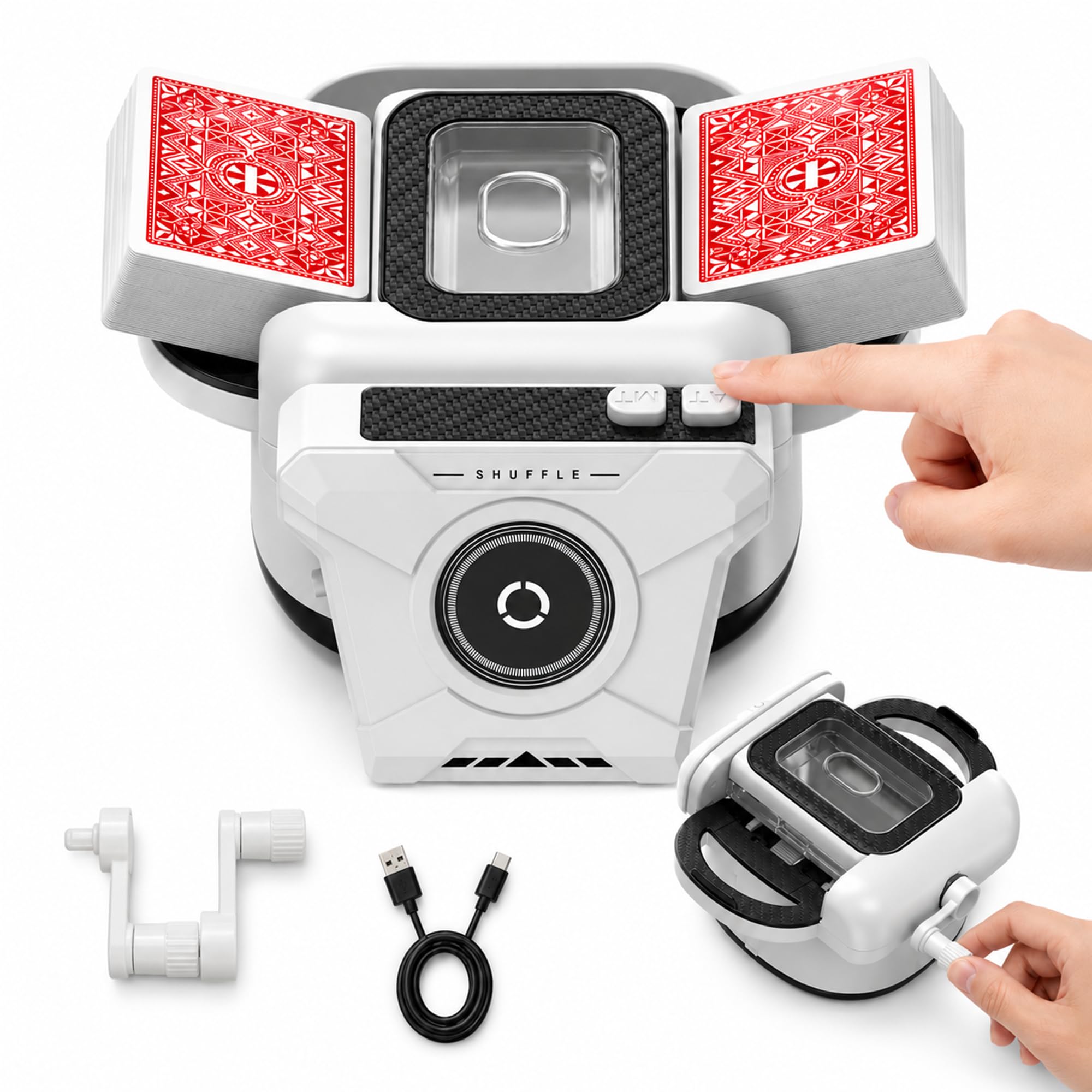 Kssvzz Mixer Automatico Carte, 2 in 1 Automatico e Manuale