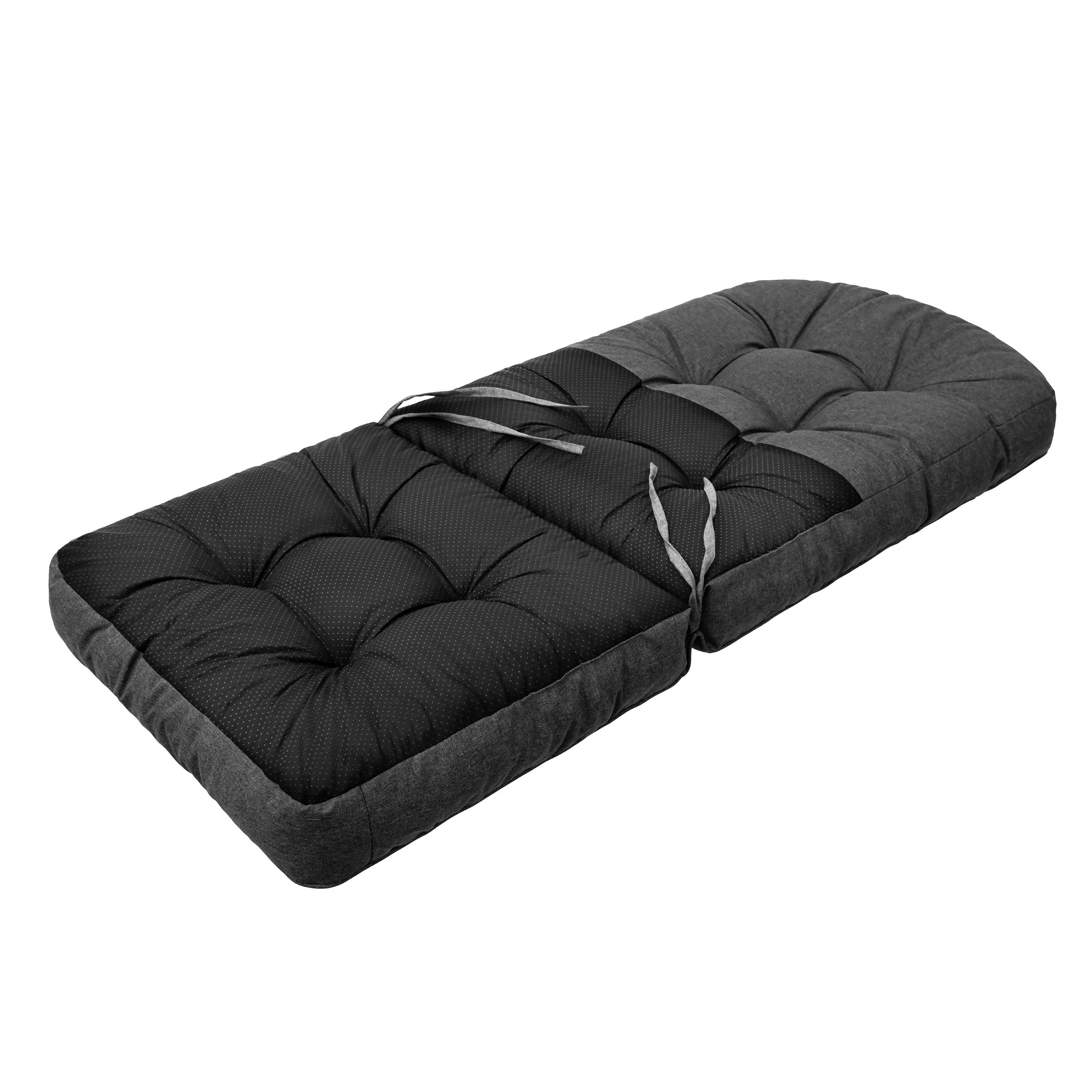 HOBBYGARDEN Outdoor Zitkussen, 145 x 56 x 10 cm, dik kussen voor tuinstoelen, tuinstoelen en balkon, comfortabel kussen en palletkussens voor binnen en tuinmeubelen, bruin