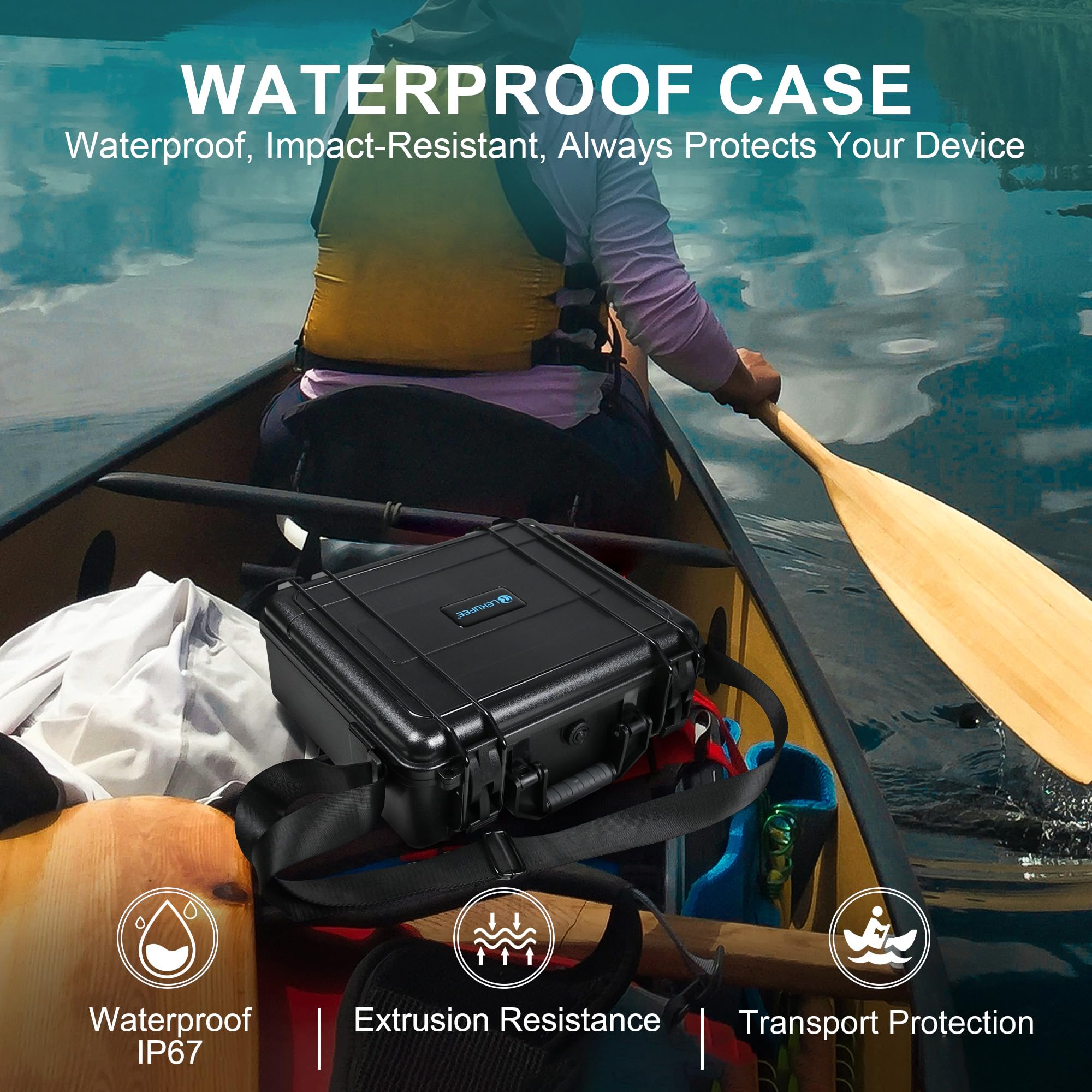 LEKUFEE Maleta Rígido e Impermeable para dron dji Mini 5 Pro, Pack dji Mini 5 Pro Vuela Más, RC 2/RC N3, 6 baterías, Centro de Carga bidireccional y Otros Accesorios (Solo Estuche)