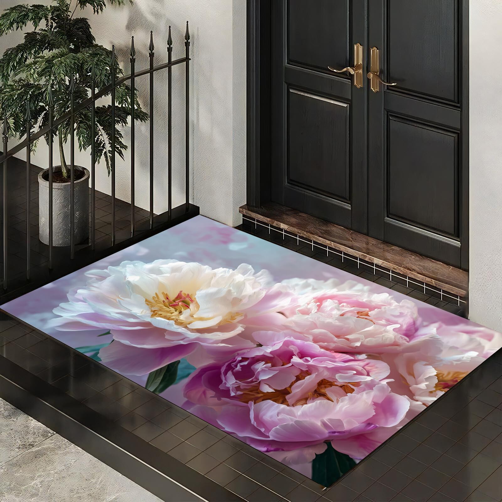 Tapis de sol d'intérieur pivoine pour sublimer la décoration de votre chambre