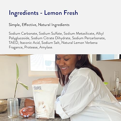 Miniatura 6 de Clean People Cápsulas totalmente naturales para lavavajillas, cápsulas de detergente para lavavajillas a base de plantas, corta la grasa y enjuaga