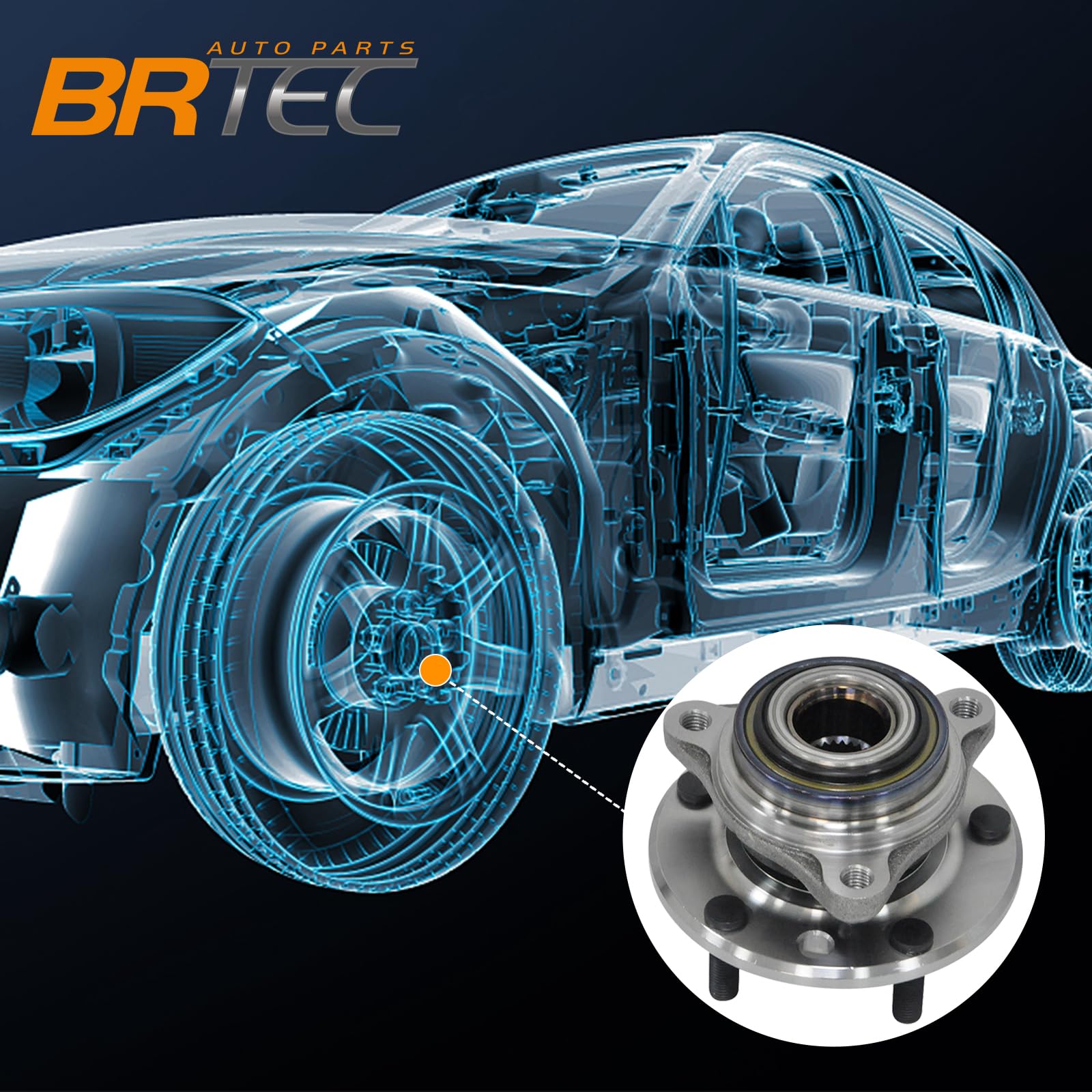 MACEL Front Wheel Hub Bearing Assembly – Fits Buick Riviera, Cadillac Eldorado, Chevy Corvette, S10, GMC Jimmy & More (1979-1996 Models)