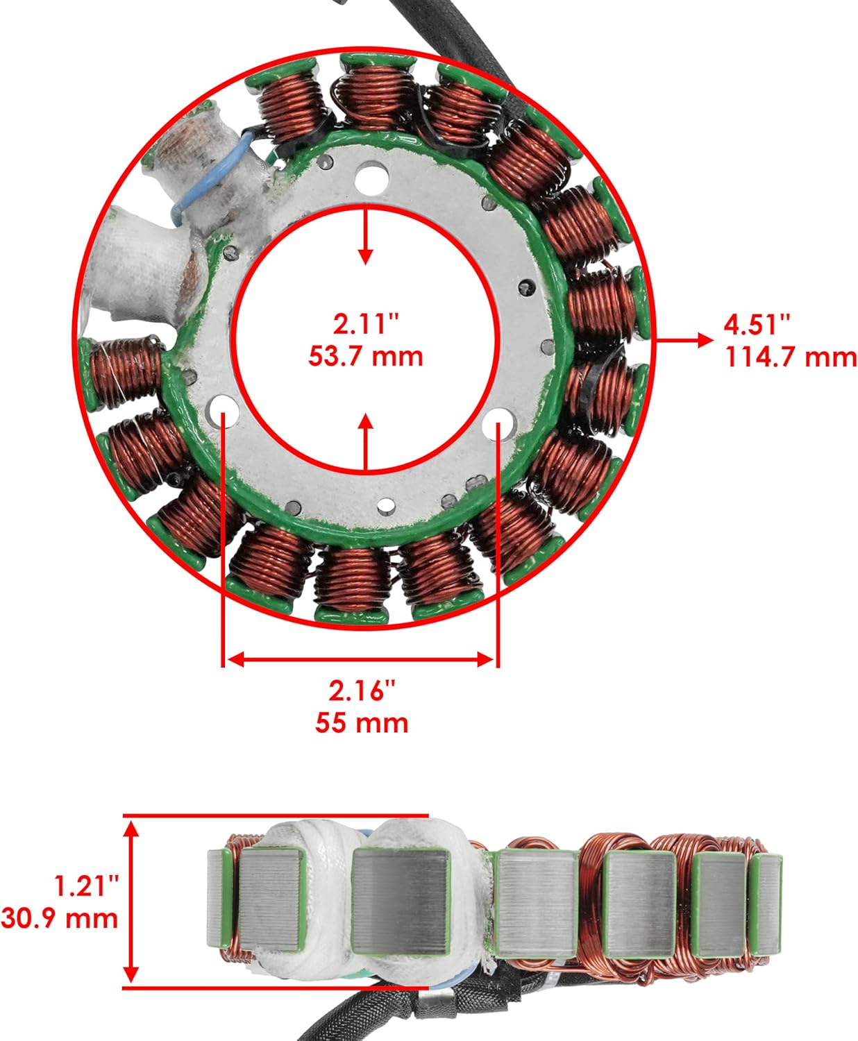 Caltric Stator Compatible With Honda TRX350 FourTrax 350 4x4 1986 1987 Except TRX350D