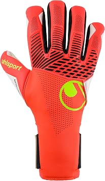 uhlsport | FM ZNE Absolutgrip HN 2026 | Goalkeeper Gloves | fluo red/white/fluo yellow, balance of grip & abrasion resistance, for beginning, advanced or professional players