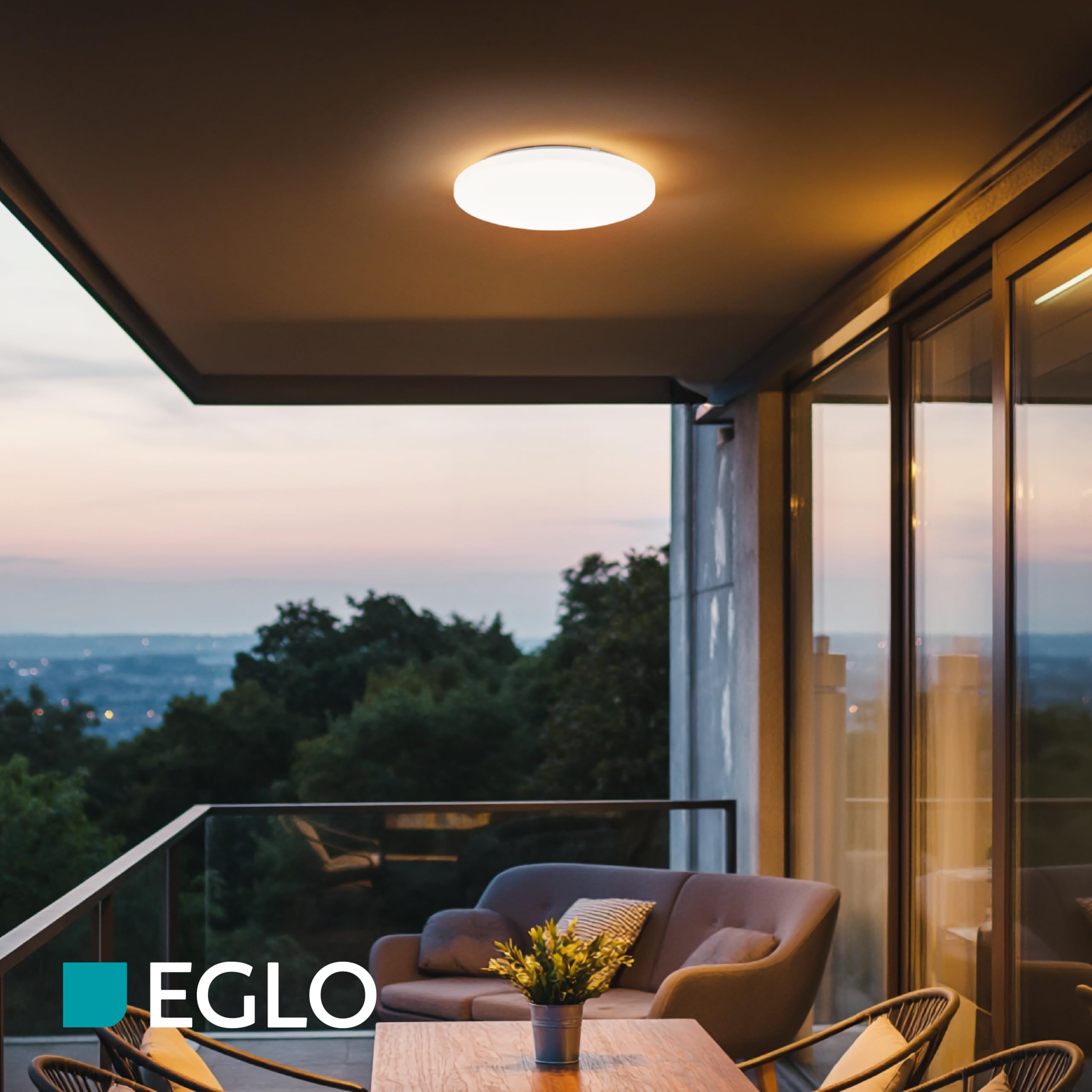EGLO LED lampa sufitowa zewnętrzna Approdo, 4600 lm, na balkon i taras