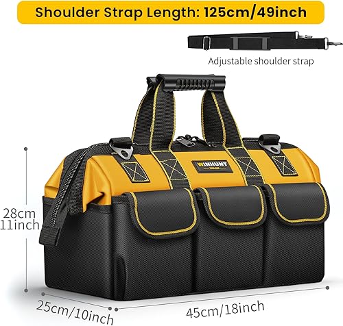 Miniatura 2 de Bolsa de herramientas, organizadores de herramientas de boca ancha de 18 pulgadas, bolsa de herramientas grande de 600 denier para bricolaje y