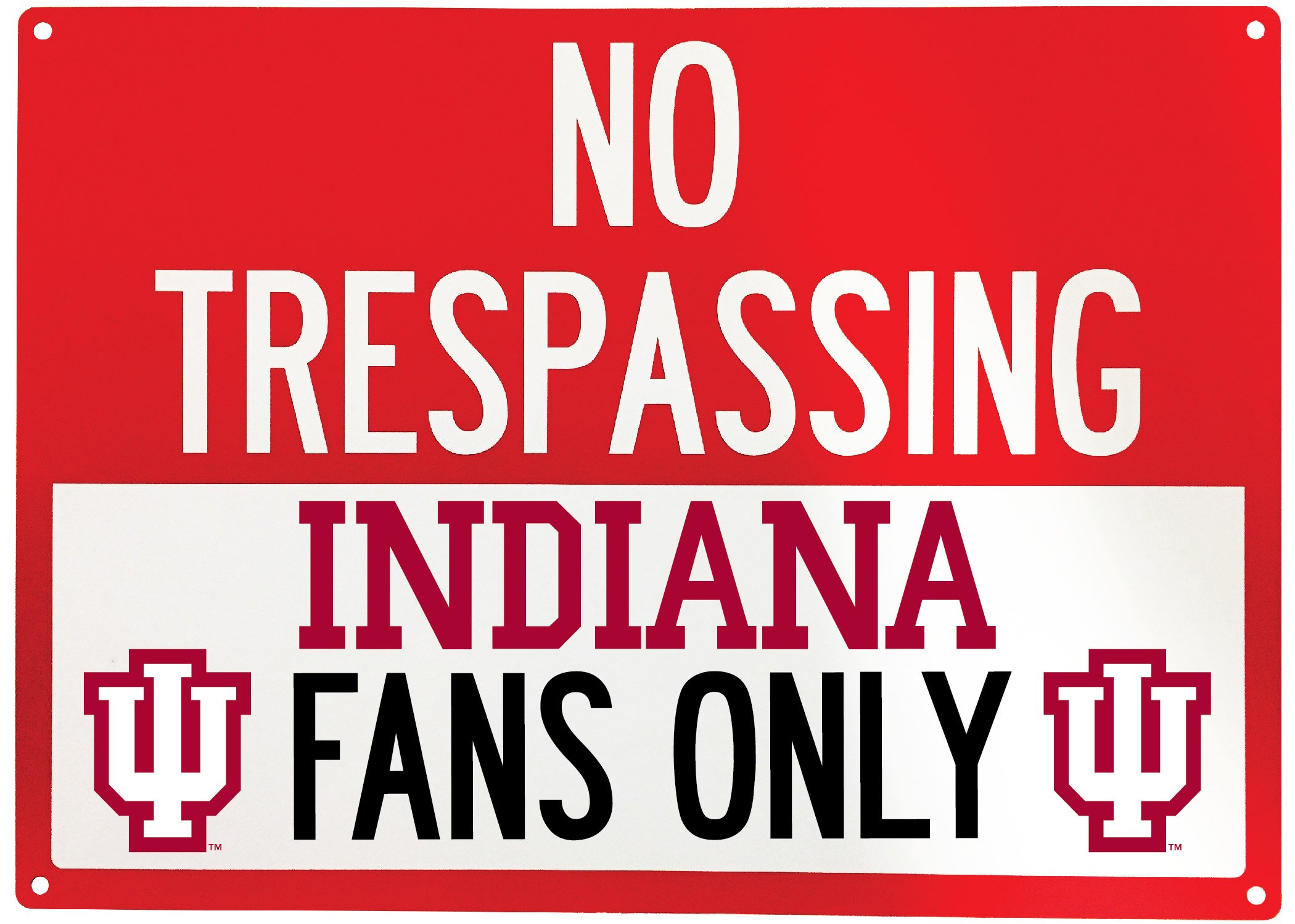 R and R Imports Indiana Hoosiers Metal No Trespassing Sign Officially Licensed Collegiate Product