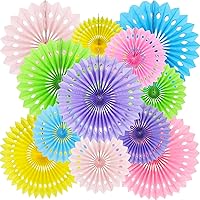 Vista 18 de Kit de decoración de abanicos redondos de papel con panal de pañuelo en rojo, amarillo y negro para baby shower, tema de ratón, primer cumpleaños