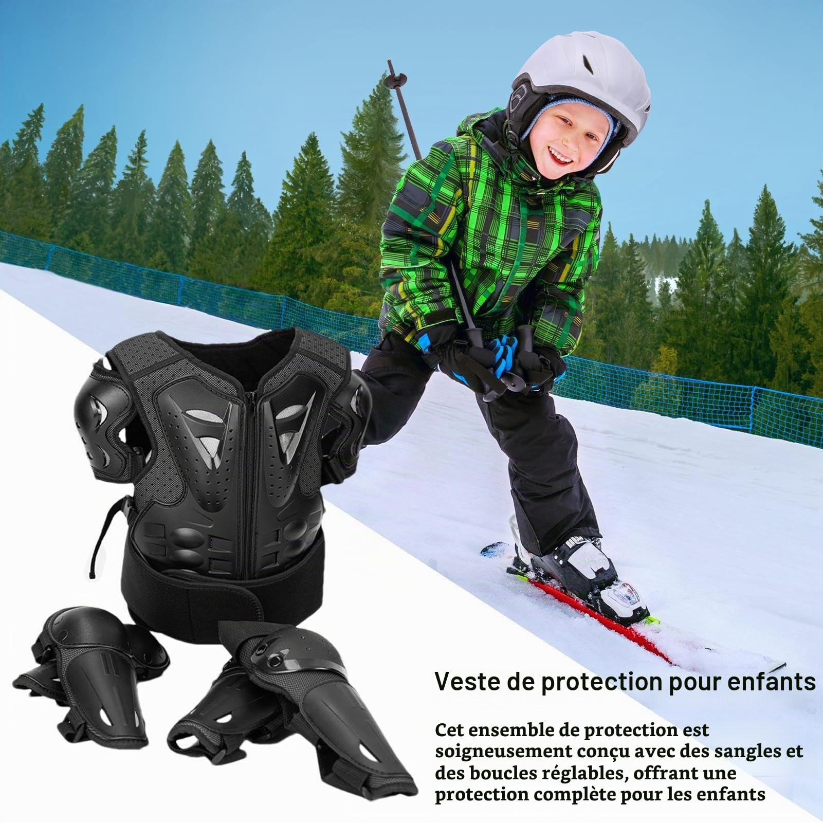 Équipement De Moto Polyvalent pour Enfant - Combinaison De Protection Et Ensemble, Équipement De Moto | Combinaison De Protection De Poitrine pour Motocross, Résistante