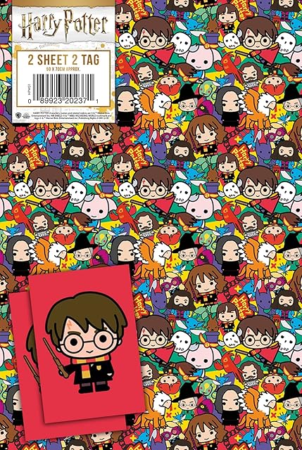 Harry Potter Gift Wrapping Paper - Two Sheet Two Tag