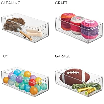 iDesign Stackable Storage Bin - Clear
