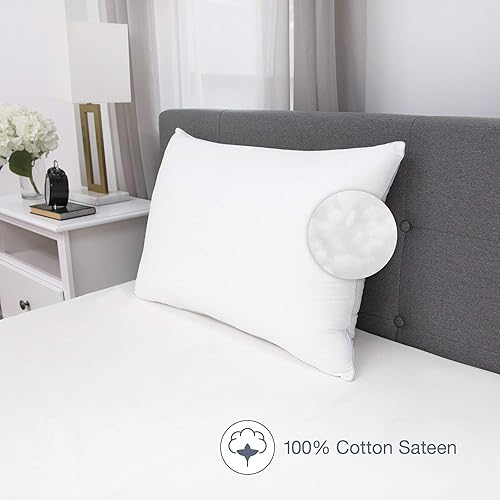 Miniatura 2 de SensorPEDIC Cool Fusion - Almohada de cama estándar de densidad firme, color blanco, almohada de alta calidad con cuentas de gel refrescante, fusión