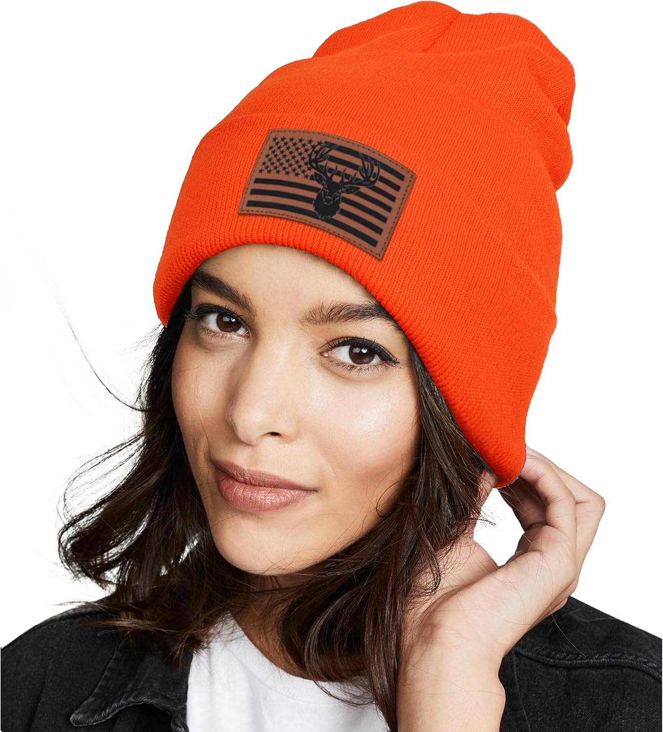 American Flag Hunting Beanie for Men Dad Grandpa Retirement Outdoor Gift for Hunters Deer Duck Gear - Image 4