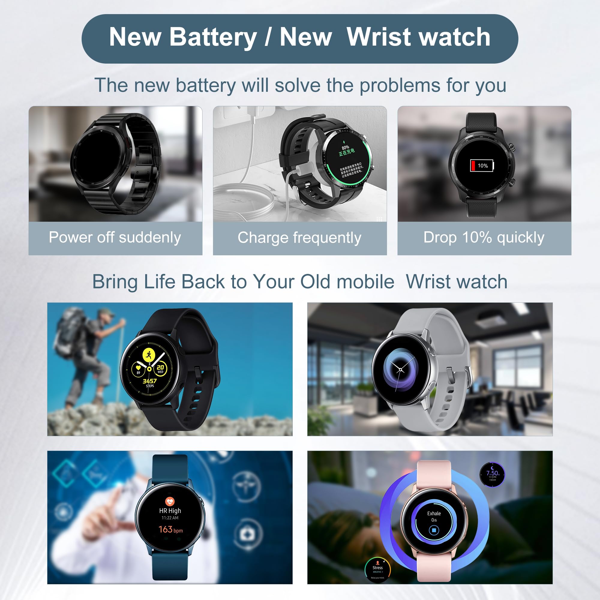 A2721 Zapasowa bateria 209 mAh/3,86 V kompatybilna z Apple Watch Series SE 2. generacji GPS 40 mm z narzędziami