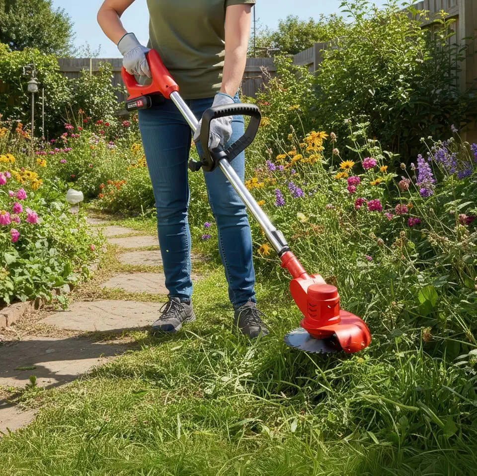 Aparador Cortador De Grama Elétrico Á Bateria 48v Roçadeira