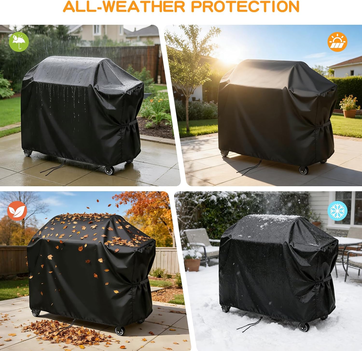 Grill Cover for Recteq Legend 400 Pellet Grill, Heavy Duty Waterproof All-Weather Protection, Outdoor Fade Resistant BBQ Grill Cover (41" L×21" W×39" H)