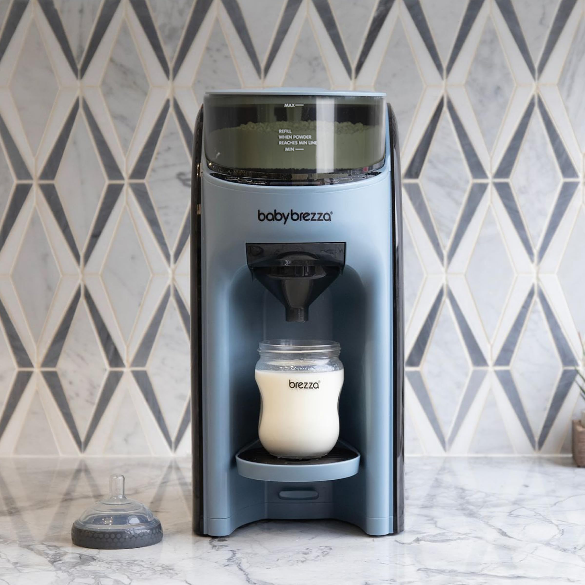 Baby Brezza - Formula Pro Advanced (Preparador de Biberones y Dispensador de Fórmula) - Automático - Dosifica Y Mezcla Agua Caliente Y Leche En Polvo Con Sólo Pulsar Un Botón (Slate)