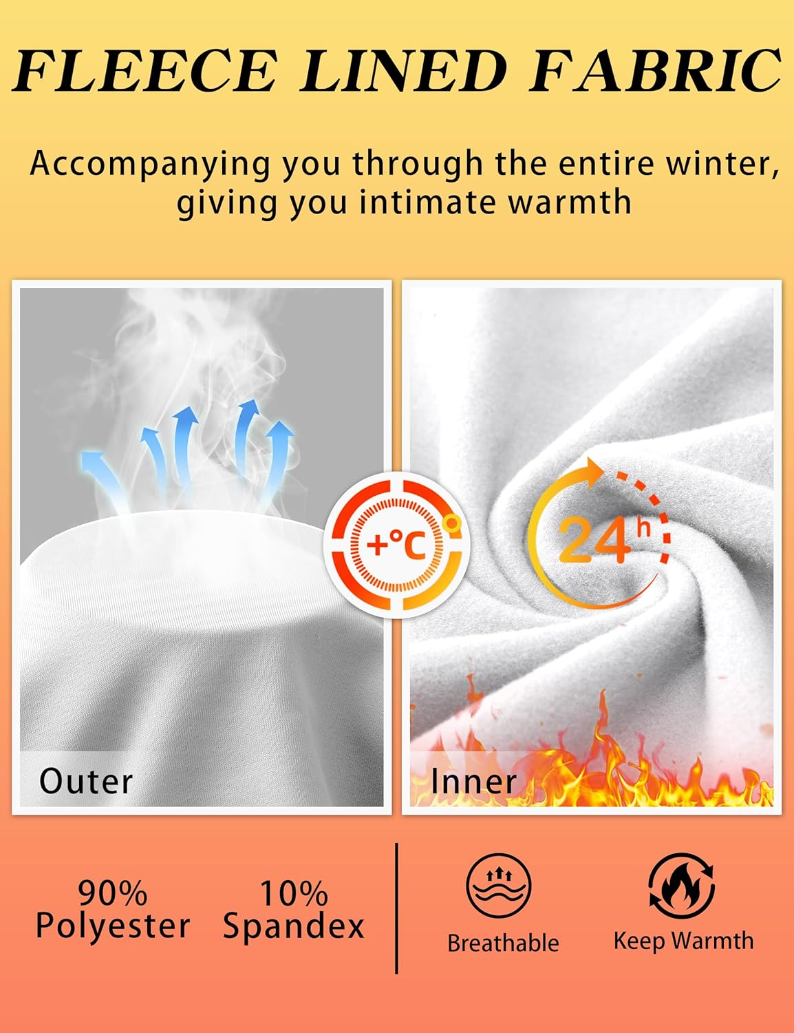 Roadbox Womens Thermal Underwear Tops, Turtleneck Warm Fleece Lined Long Sleeve Shirts, Winter Cold Weather Ski Base Layer - Image 4