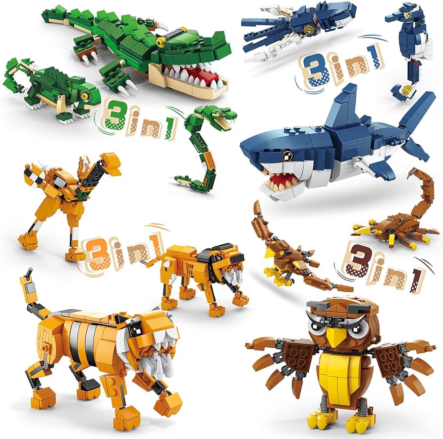 Amazon.com: BDXEJV Creator 3 in 1 Animals Building Set, 12 Forest Amazon.com: BDXEJV Creator 3 in 1 Animals Building Set, 12 Forest
