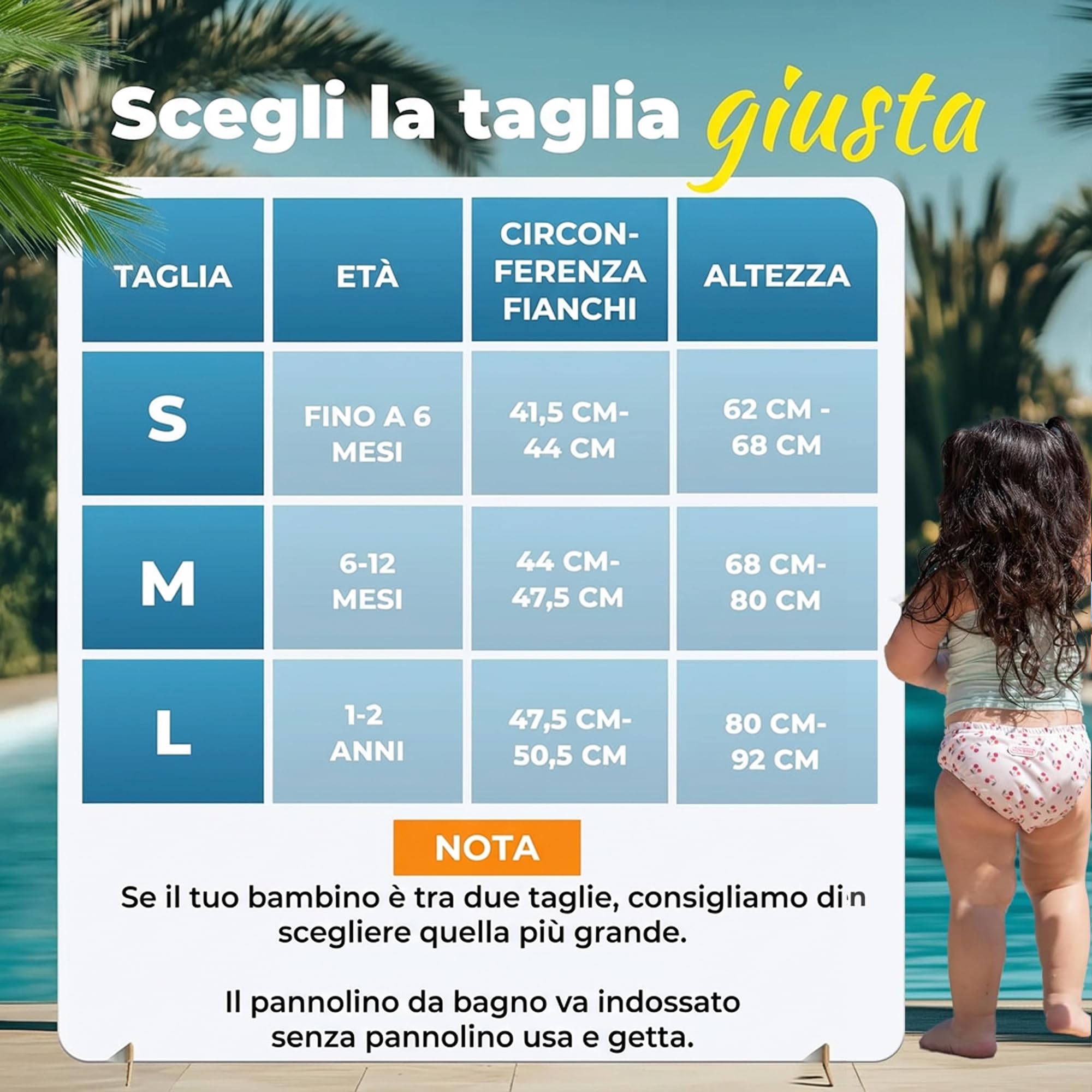 KIDVERSE Pannolini da nuoto riutilizzabili per neonati fino a 6 mesi con borsa per il trasporto