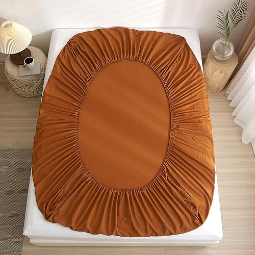 Miniatura 6 de BuLuTu Juego de sábanas de microfibra lavada tamaño Queen extra suaves para cama de tamaño Queen juego de sábanas y fundas de almohada juego de